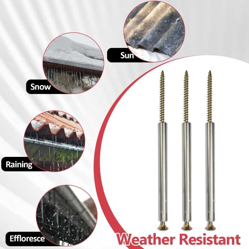 24 Pack 7"Gutter Screws with Metal Rings,Roof Gutter Nails,Durable Gutter
