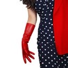 DooWay Women Fashion GLOVES Faux Leather Lambskin Sheepskin PU 16"