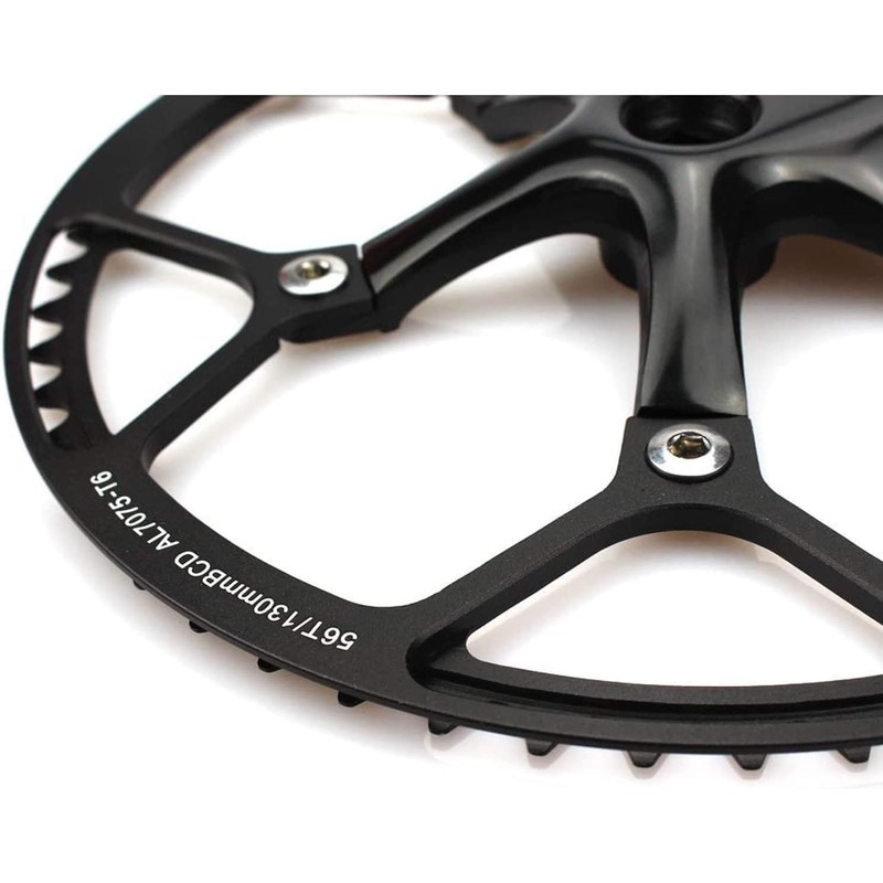 BESNIN Crankset 53T 56T 58T Single Speed Bike Crankset 170mm