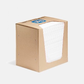 US-Made Oil Absorbent Mat, 100 Count, for Oil Spill Cleanup New Pig