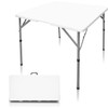 CAMP SOLUTIONS 34" Fold in Half Square Folding Table, Plastic