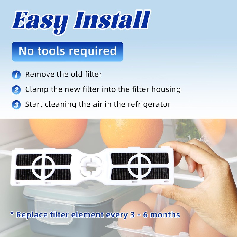 4 Pack FRGPAAF2 Air Filter, Refrigerator Air Filter Compatible with