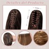 2 Pzs Extensiones de Cabello,40CM coleta postiza cabello natural(Castaño chocolate)