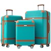 Heemab Lightweight and Durable 3-Piece Hardshell Luggage Set with Spinner