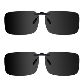 SIPHEW 2PCS Clip On Sunglasses Polarised For Men Women Sunglasses Anti-Glare UV400 Protection Sun Glasses for Driving Travel Outdoor
