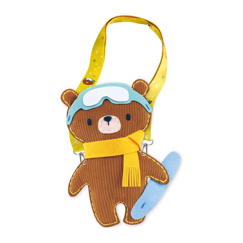 Avenir 6301816 DIY Sewing Kit, Sewing Bear with Snowboard, Shoulder