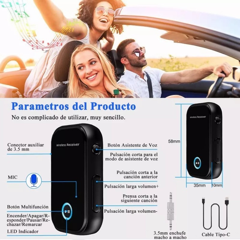 Zakulu Receptor Y Transmisor Bluetooth V5.0 De Audio