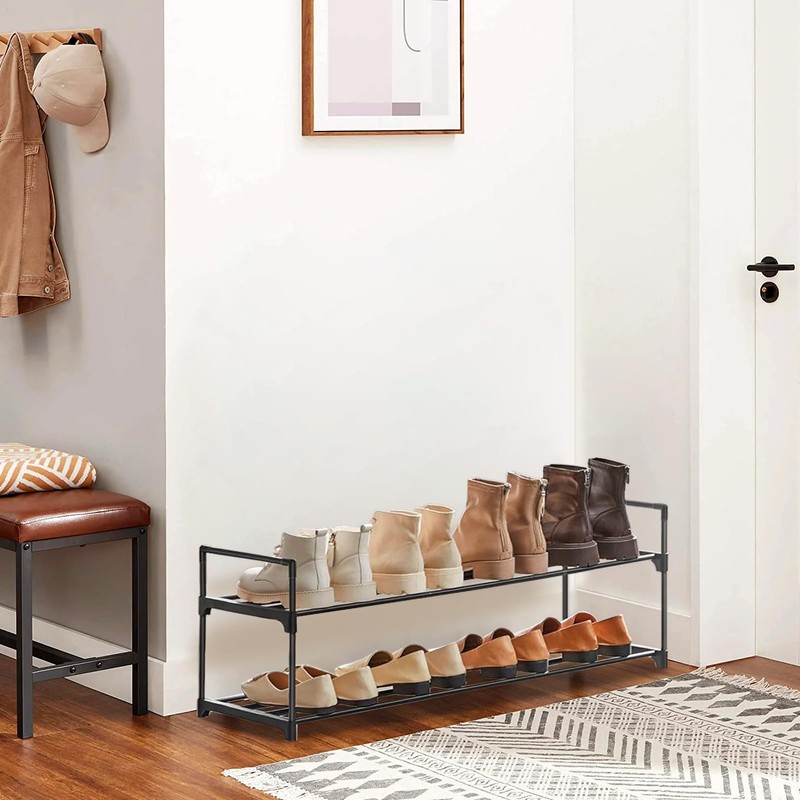 XSBAIHUO Shoe Rack - Metal Shoe Rack Organizer - Stackable