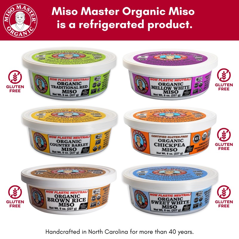 Miso Master Organic Mellow White Miso, Gluten-Free, Organic, Non-GMO, Vegan,