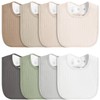MairMore 8 Pack Muslin 100% Cotton Baby Bibs for Unisex,