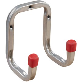 Gedotec Metal Wall Hook for Ladders and Garage Tools, Galvanised Steel, Depth 90 mm, Pack of 2 Universal Screw-In Organiser Hooks