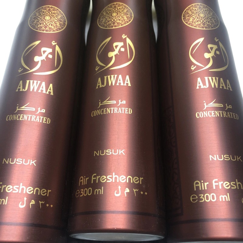 NUSUK Concentrated air Freshener In Ajwaa 300 Ml X3 Cans