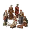 Kurt Adler 9-Inch Porcelain Nativity Figure Tablepiece Set of 9