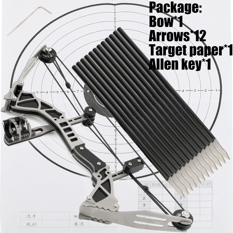 6-16.5" Compound Bow and Arrows Set for Archery Target Shooting