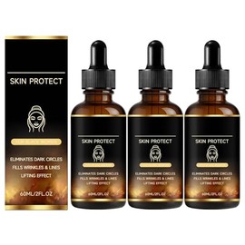 Sérum protector para la piel de mujeres negras, sérum facial antiedad con aceite de ricino, sérums faciales reafirmantes para reducir arrugas y líneas de expresión, y atenuar ojeras (3)