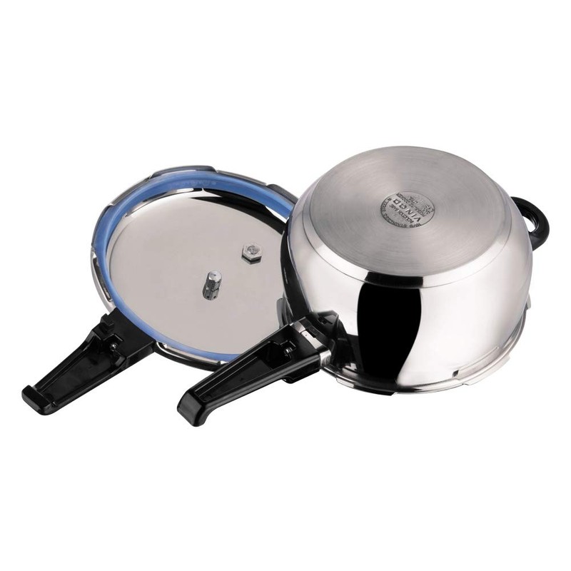Vinod V-3.5L Splendid Plus Handi Stainless Steel Pressure Cooker, 3.5-Liter