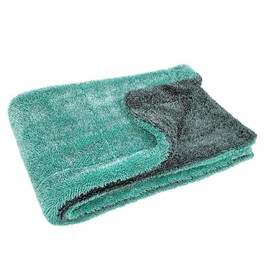 UNIESHINE Extra Large Drying Towel for Cars - 1200 GSM Double Sided Microfiber - 36x28 inch - Grey/Teal - Detailing Towel for Cars, Trucks, SUVs