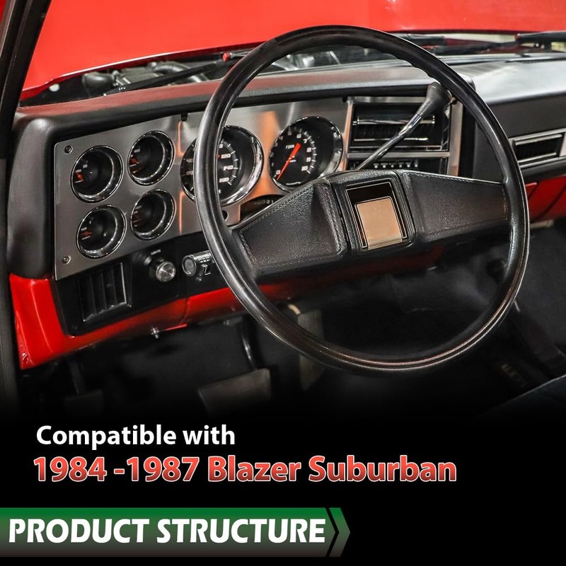 LQI Aluminum Dashboard Dash Bezel Insert, Compatible with Chevy/GMC Suburban