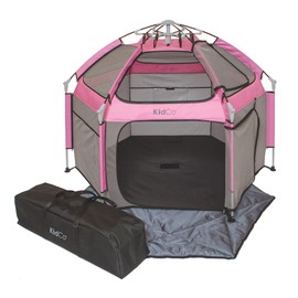 KidCo - Play N GoPod Lightweight Portable Kids Travel Camp Tent Playard, Play Tent Ages 6 Months - 8 Years (Pink)