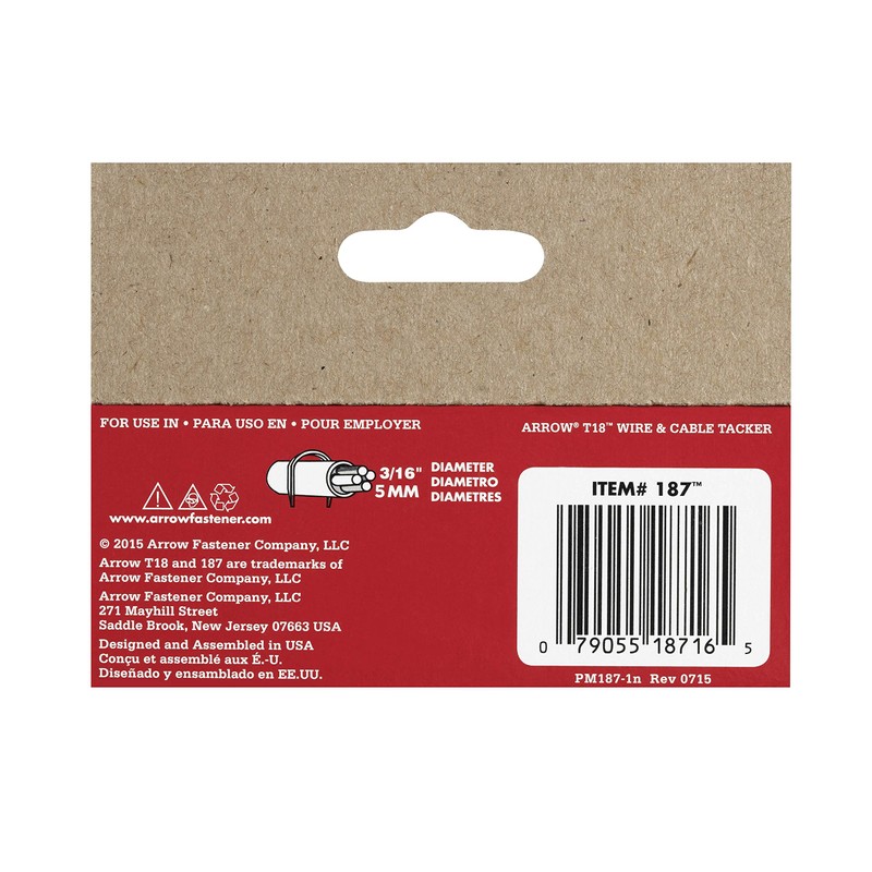 Arrow Fastener 187 Genuine T18 Staples, 7/16 Inch Leg Length,