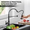BWE Kitchen Sink Faucet with Deck Plate Single Handle Lever