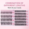 Lash Clusters 200PCS Individual Cluster Lashes 10-16mm D Curl Super