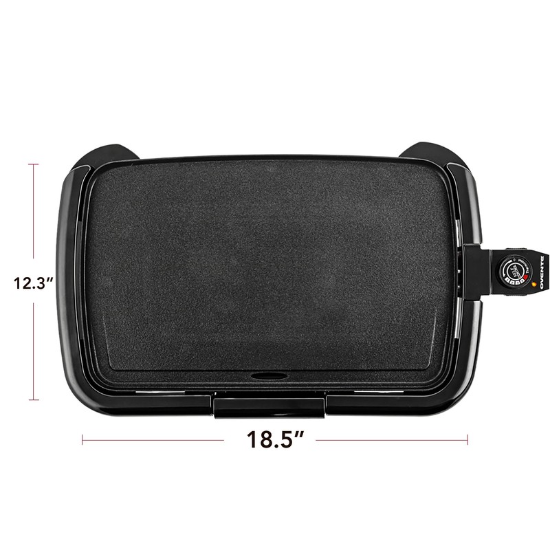 OVENTE Electric Griddle with 16 x 10 Inch Flat Non-Stick
