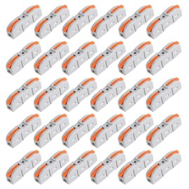 AEDIKO 30pcs Lever Wire Connectors SPL-1 Conductor Compact Connectors Lever Connectors Nuts Electrical Connectors Wire Terminals for 28-12AWG Soft & Hard Wire Universal