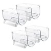 4 Pack Bottle Rack, Fridge Organizer Bottle Rack, Stackable Wine