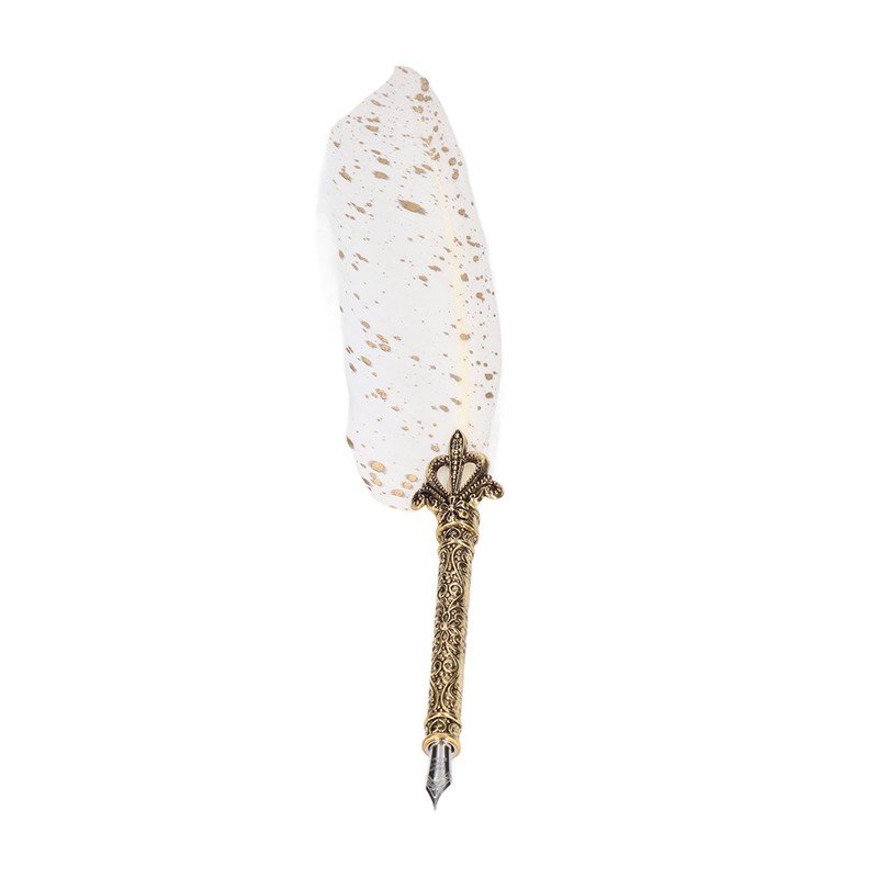 Feather Pen Set with 10 Interchangeable Nib Fire Lacquer Wax