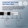 TOPDURE JHSD 12-feet Pipe Heating Cable Built-in Thermostat
