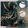 Octopus Shower Curtain Nautical Underwater Ocean Coastal Animals Adventure Wildlife