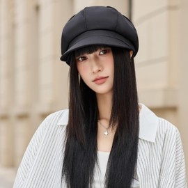 Weuiean TUTU-88 Women's Hat Hunting Hat, Beret, UV Protection, Small Face Effect, Simple, Solid Color,, Black, Free size