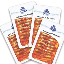 ANCHOVIES IN HOT PEPPER SAUCE (4 PACKS OF 7 OZ)