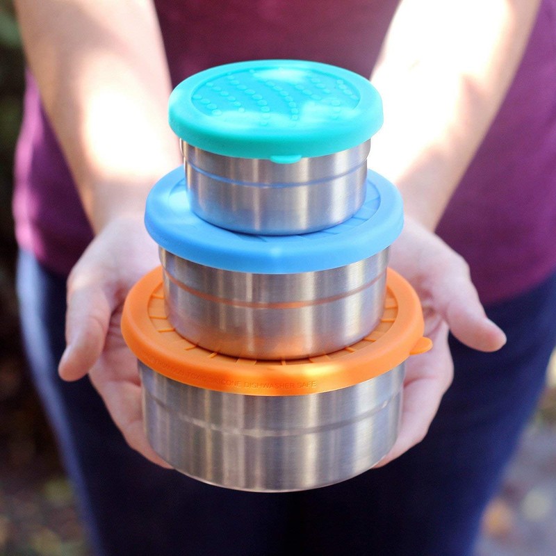 Ecolunchbox Seal Cup Trio 3-Piece Nesting Stainless Steel Leak-Proof Food