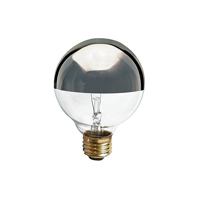 Satco S3861 Incandescent 40W 120V Globe G25 Silver Crown Decorative