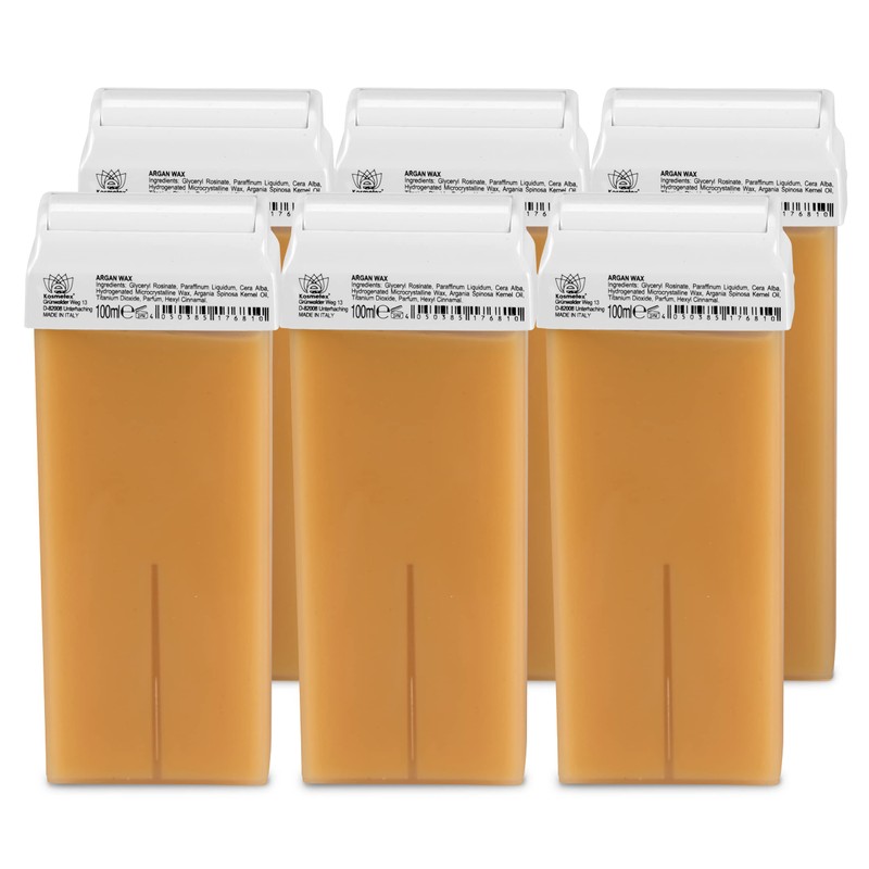 Kosmetex Argan Wax Cartridges, Hair Removal, Roll-On Wax Roller, Warm