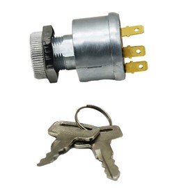 Autu Parts 33639-G01 Golf Cart Ignition Switch for EZGO with Factory Lights Gas & Electric, 3-Way 4-Terminal with 2 Standard Keys