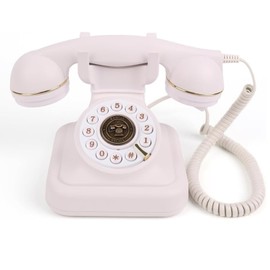 Audio Guest Book Wedding Phone, Audio Guest Book Record Customized Audio Messages Guest Book Alternatives Classic Retro Phone for Parties Birthdays Rentals Confessions Special Occasions(White)