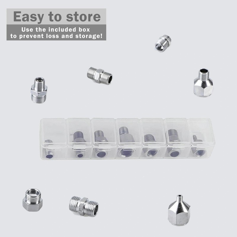 HUBEST 7 pcs of airbrush adaptor set airbrush fitting airbrush