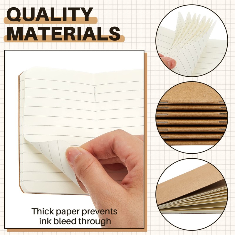 Outus 36 Pcs Pocket Notebook Mini Journal 2.5" x 4"