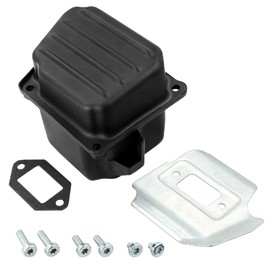 Kimsion Exhaust Muffler 1125 140 0607 & Gasket Cooling Plate Screws Kit For STIHL 034 036 036QS MS340 MS360 MS360C Chainsaws, Replaces 1125 140 0609