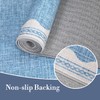 Scalloped Round Rug 6ft, Small Area Rugs Solid Blue Rug