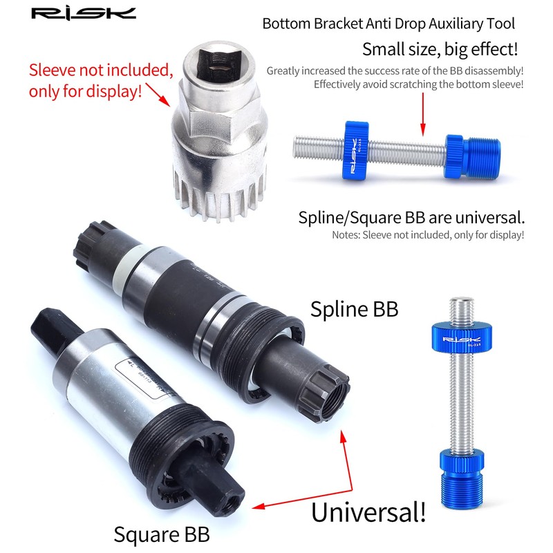 CYCEARTH Bike Square & Spline Axis BB Bottom Bracket Anti