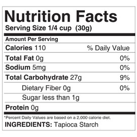 Pure Original Ingredients Tapioca Starch (3 lb) Gluten-Free, Non-GMO, Kitchen Staple, Tapioca Flour
