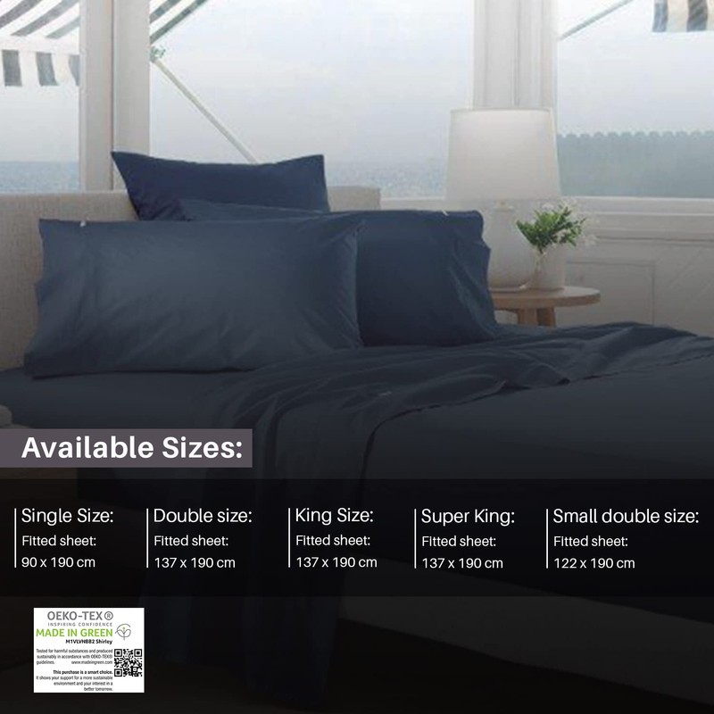Fitted Sheets 25CM Extra Deep Percale - Purple - King