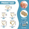 FASHEWELRY - Collar de corazón chapado en oro de 18
