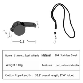 FUSTMW Football Coach Whistle Gifts Football Coach Thank You Gifts Appreciation Gifts Football Referee Whistle with Lanyard (Black)