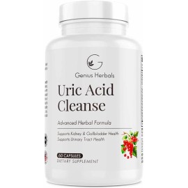 Genius Herbals Uric Acid Cleanse – Supports Kidney, Liver, Gallbladder & Urinary Tract Health