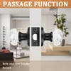 Orger 2 Pack Passage Crystal Door Knobs, Keyless Non-Locking Interior